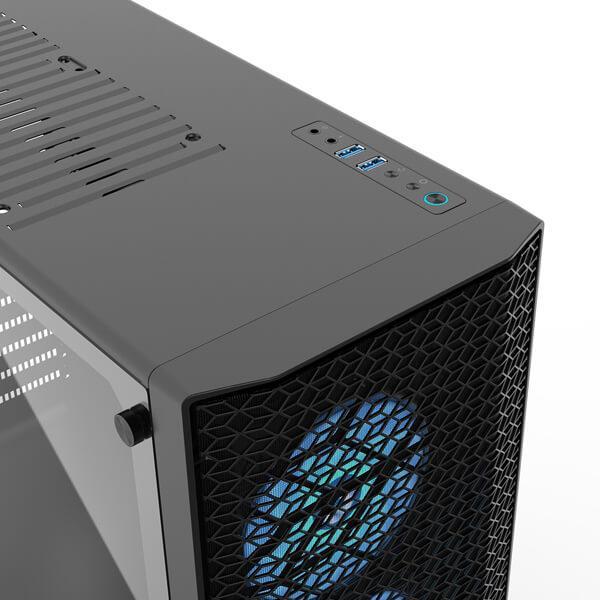 Phanteks Metallicgear Neo Air (E-ATX) Mid Tower Cabinet With Tempered Glass Side Panel And RGB Controller (Black)