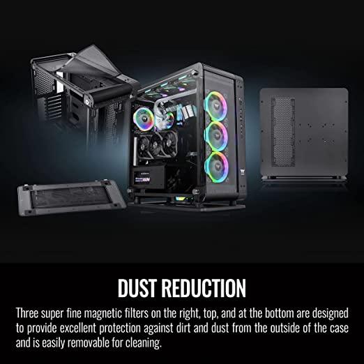 Thermaltake The Core P6 TG Black Edition transformable ATX Mid Tower Fully Modular Computer Case with Tt LCS Certification CA-1V2-00M1WN-00