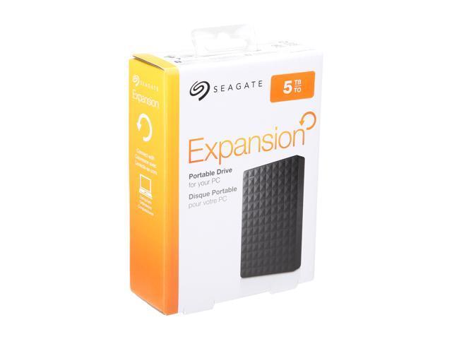 Seagate Portable Hard Drive 5TB HDD - External Expansion for PC/ Windows/ PS4 & Xbox - USB 2.0 & 3.0 Black (STEA5000402)