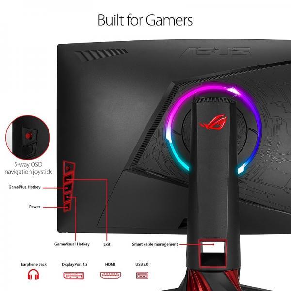 Asus ROG Strix XG32VQ - 32 Inch 125% sRGB Curved Gaming Monitor (1800R Curved, Adaptive Sync, 4ms Response Time, 144Hz Refresh Rate, Frameless, 2K WQHD VA Panel, HDMI, DisplayPort)