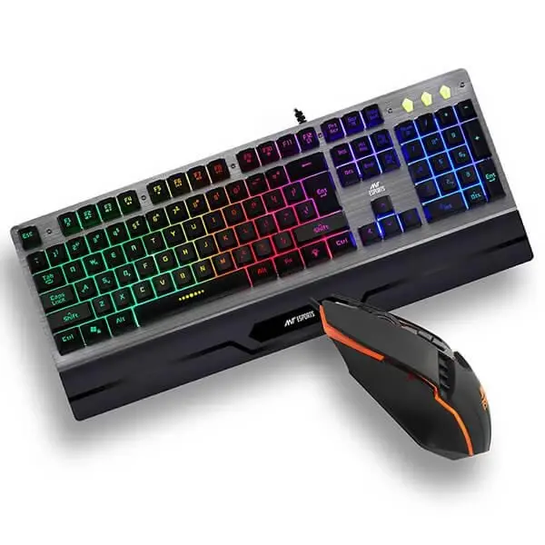 Ant Esports KM540 Keyboard & Mouse Combo, 7 Color Mode LED Backlit, 4 DPI Settings