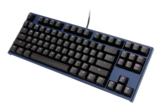 Ducky One 2 Midnight TKL Mechanical Keyboard with Cherry MX Blue Key Switches