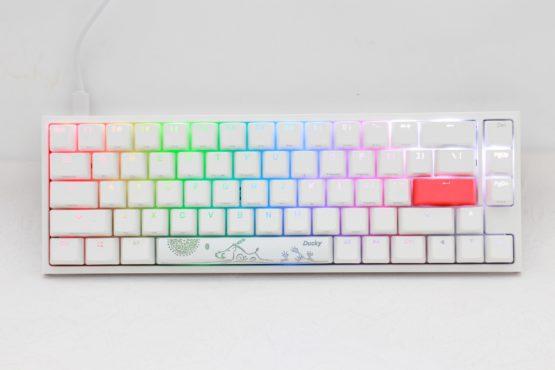 Ducky One 2 SF White Mechanical Keyboard with Cherry MX Blue Key Switches