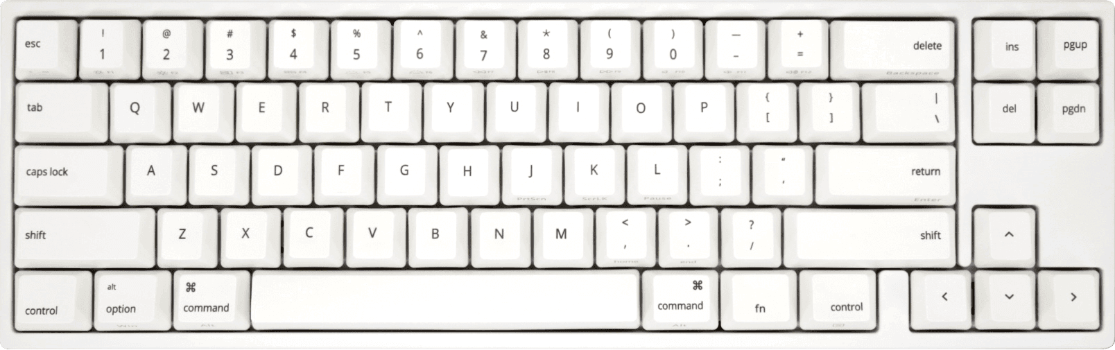 Ducky Miya Pro Mac Mechanical Keyboard with Cherry MX Blue Key Switches