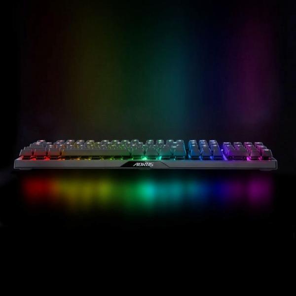 Gigabyte AORUS K9 Optical Blue Mechanical Gaming Keyboard‚ Splashproof‚ Full RGB Backlighting - Swappable Switches‚ Braided Cable‚ Cable Management‚ Floating Key Design