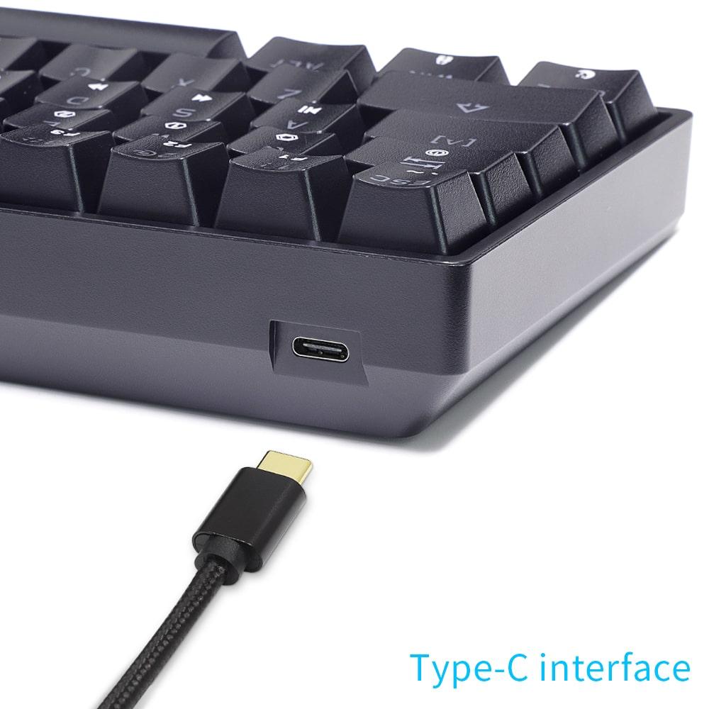 GK61 Black – RGB Mechanical Keyboard with Gateron Blue Key Switches