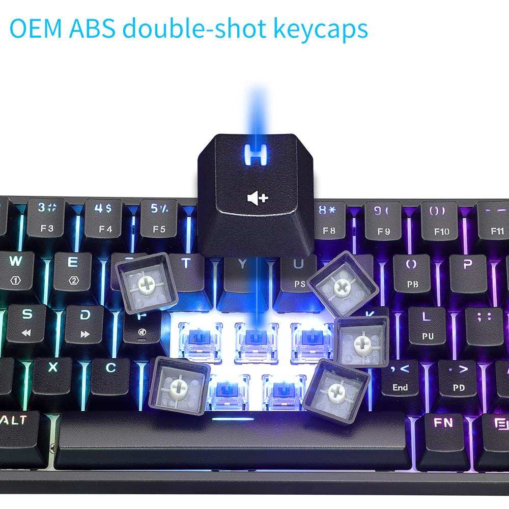 SK64 Black – RGB Mechanical Keyboard with Gateron Optical Yellow Key Switches