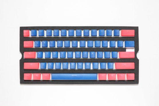 Ducky Blue and Red Pudding Keycaps