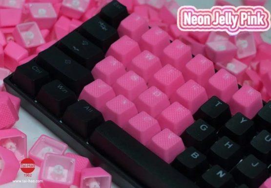 Rubber Gaming Keycap – Neon Jelly Pink