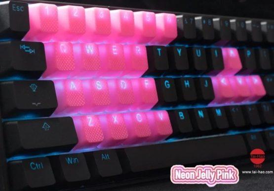Rubber Gaming Keycap – Neon Jelly Pink