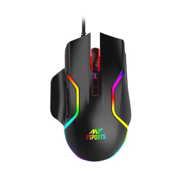 Ant Esports GM320 RGB Wired Gaming Mouse (7200 DPI, LED Lighting, 1000Hz Polling Rate, Black)