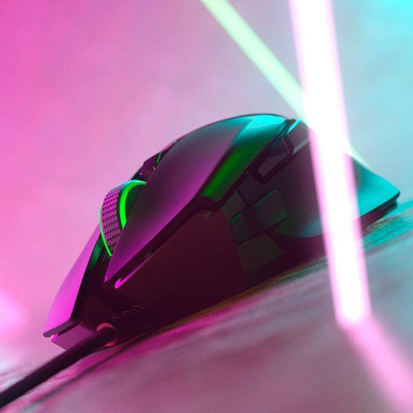 Razer Basilisk V2 Wired Gaming Mouse (20000 DPI, Optical Sensor, RGB Chroma Lighting, Black)