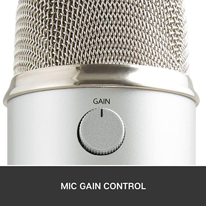 Blue Yeti USB Mic for Recording and Streaming on PC and Mac Silver