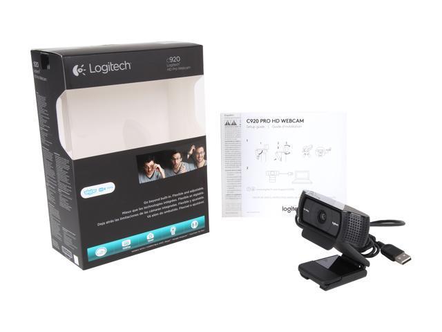 Logitech C920 HD Pro Webcam, Full HD 1080p/30fps Video Calling, Clear Stereo Audio, HD Light Correction, Works with Skype, Zoom, FaceTime, Hangouts, PC/Mac/Laptop/MacBook/Tablet - Black