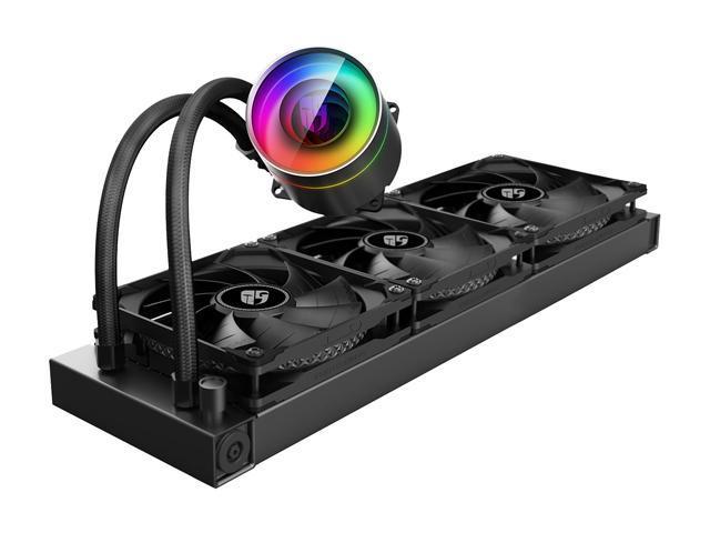 Deepcool Castle 360EX, Addressable RGB AIO Liquid CPU Cooler, Anti-Leak Technology Inside, Cable Controller and 5V ADD RGB 3-Pin Motherboard Control, TR4/AM4 Supported