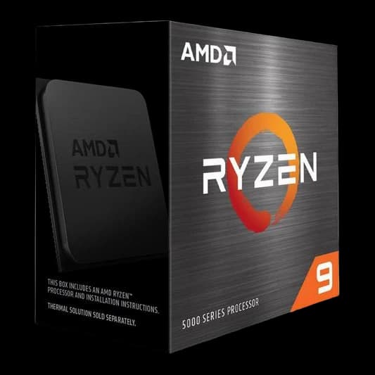 AMD Ryzen 9 5900X Desktop Processor (12 Cores 24 Threads with Max Boost Clock of 4.8GHz, Base Clock of 3.7GHz and 70MB Game Cache) 5000 Series/Socket AM4/PCIe Gen 4.0 Ready