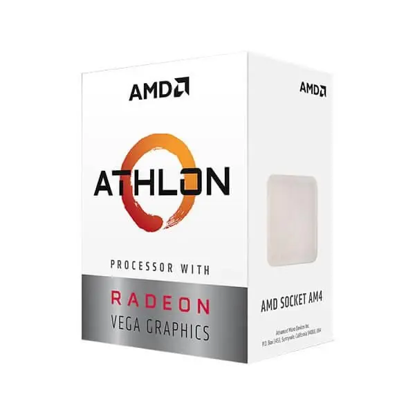 AMD Athlon 3000G AM4 Socket 2 Cores 4 Threads Desktop Processor with Radeon Vega 3 Graphics 