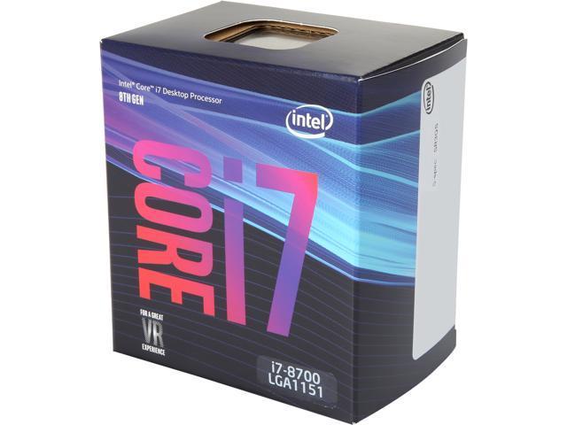 Intel Core i7-8700 Coffee Lake 6-Core 3.2 GHz (4.6 GHz Turbo) LGA 1151 (300 Series) 65W  Intel UHD Graphics 630
