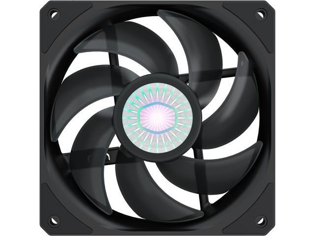 Cooler Master SickleFlow 120 V2 All-Black Square Frame Fan with Air Balance Curve Blade Design, Sealed Bearing, PWM Control for Computer Case & Liquid Radiator