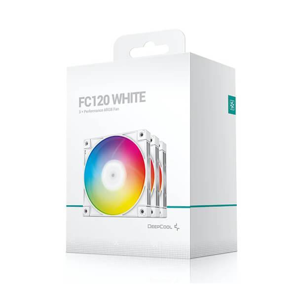 DeepCool FC120 White ARGB Cabinet Fan (Triple Pack)