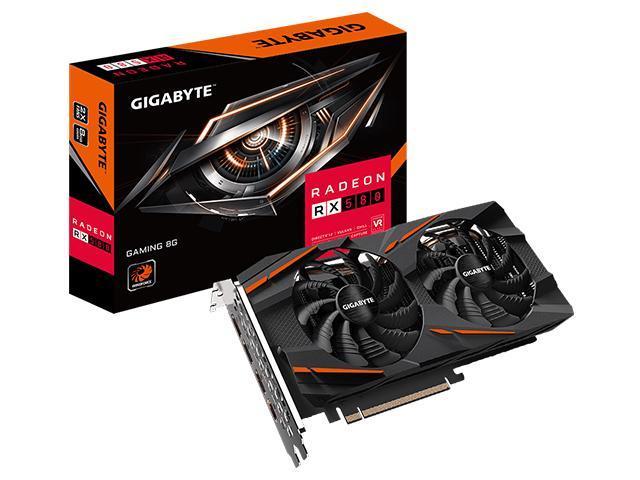 Gigabyte Radeon RX 580 GAMING 8G (rev. 2.0) Graphics Card, PCIe 3.0, 8GB 256-Bit GDDR5, GV-RX580GAMING-8GD REV2.0 Video Card