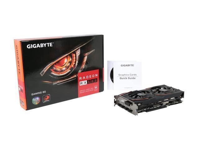 Gigabyte Radeon RX 580 DirectX 12 GV-RX580GAMING-8GD 8GB 256-Bit GDDR5 PCI Express 3.0 x16 ATX Video Card