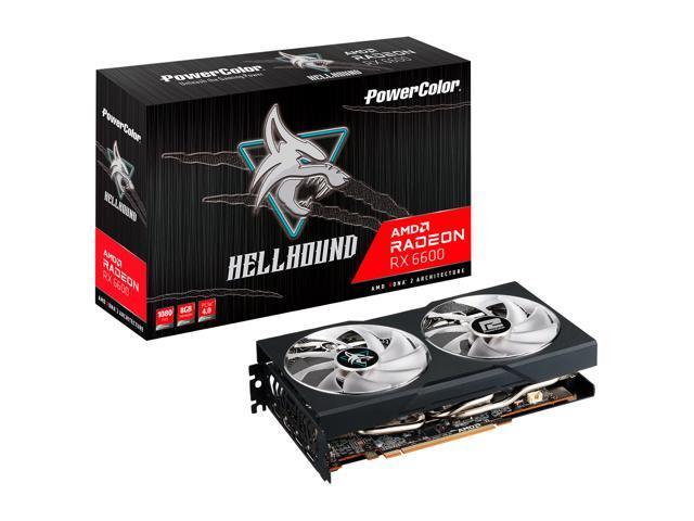 PowerColor Hellhound Radeon RX 6600 8GB GDDR6 PCI Express 4.0 ATX Video Card