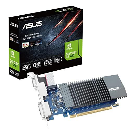 Asus GeForce GT 730 2GB GDDR5 Low Profile Graphics Card for Silent HTPC Build (with I/O Port Brackets)
