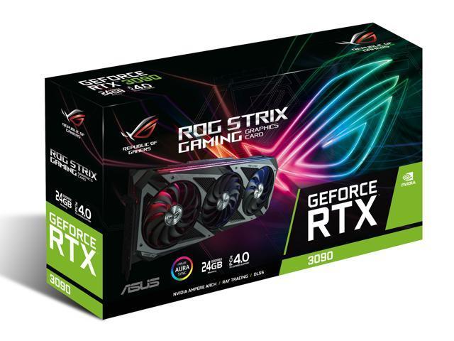 Asus ROG Strix GeForce RTX 3090 DirectX 12 ROG-STRIX-RTX3090-O24G-GAMING 24GB 384-Bit GDDR6X PCI Express 4.0 x16 HDCP Ready SLI Support Video Card