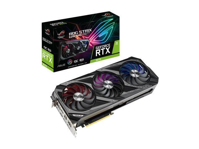 Asus ROG Strix GeForce RTX 3070 DirectX 12 ROG-STRIX-RTX3070-O8G-GAMING 8GB 256-Bit GDDR6 PCI Express 4.0 HDCP Ready Video Card