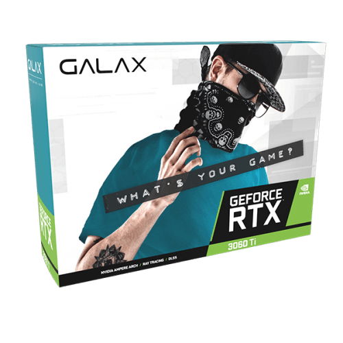 Galax GeForce RTX™ 3060 Ti 8GB GDDR6 (1-Click OC) LHR Gaming Graphics Card with Ray Tracing & DLSS