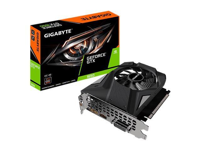 Gigabyte GeForce GTX 1650 DirectX 12 GV-N1656OC-4GD 4GB 128-Bit GDDR6 PCI Express 3.0 x16 mini-ITX Video Card