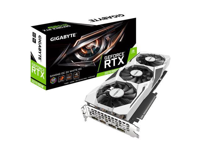 Gigabyte GeForce RTX 2070 SUPER DirectX 12 GV-N207SGAMINGOC WHITE-8GD 8GB 256-Bit GDDR6 PCI Express 3.0 x16 SLI Support ATX Video Card