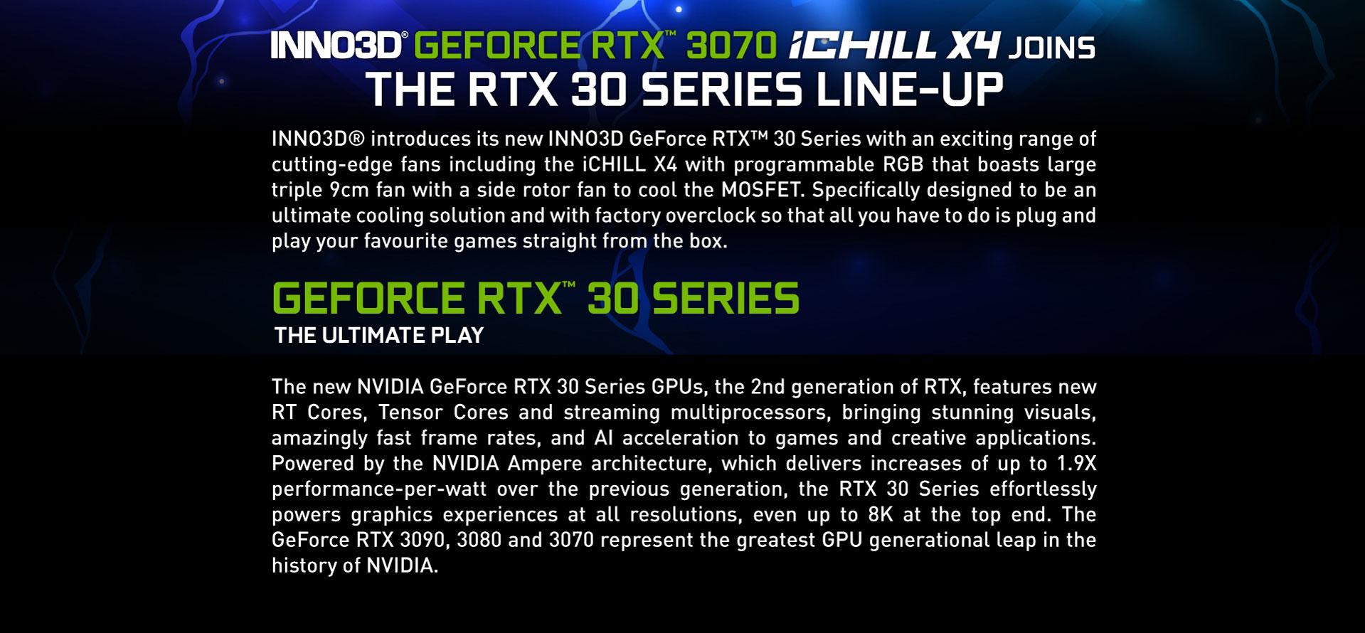 Inno3d GeForce RTX 3070 Ichill X4 LHR 8GB GDDR6 256-bit Gaming Graphics Card