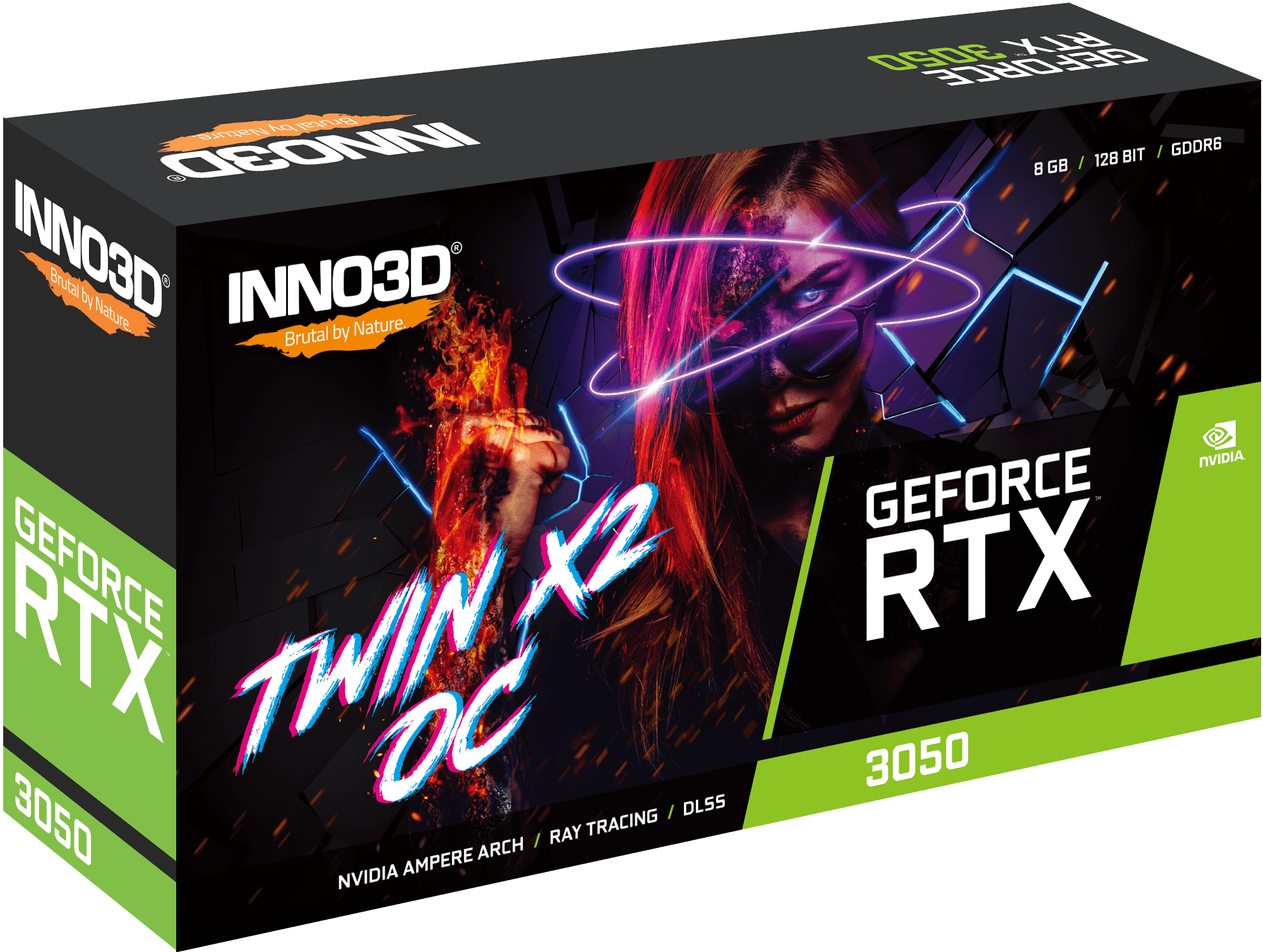 Inno3d GeForce RTX 3050 Twin X2 OC 8GB GDDR6 128-bit Graphics Card