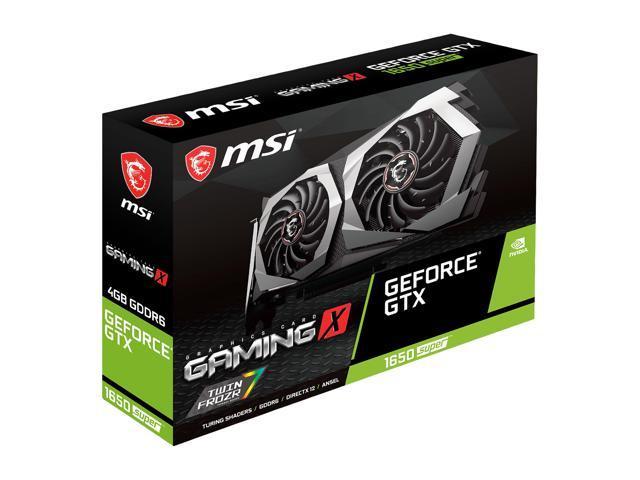 MSI GeForce GTX 1650 SUPER DirectX 12 GTX 1650 Super Gaming X 4GB 128-Bit GDDR6 PCI Express 3.0 x16 HDCP Ready Video Card