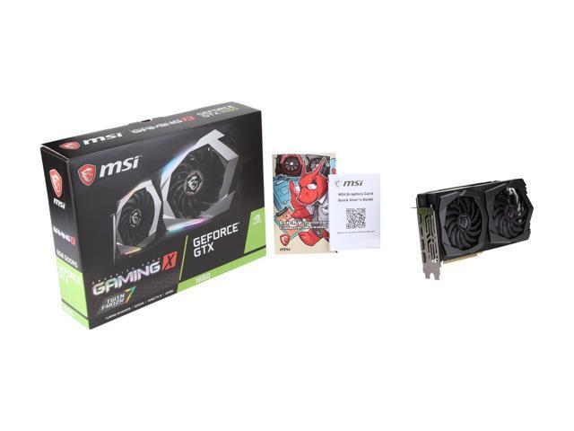 MSI GeForce GTX 1660 DirectX 12 GTX 1660 GAMING X 6G 6GB 192-Bit GDDR5 PCI Express 3.0 x16 HDCP Ready Video Card