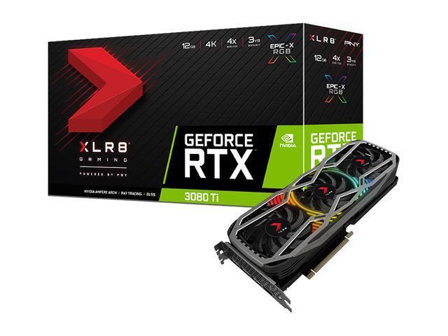 PNY XLR8 GeForce RTX 3080 Ti 12GB GDDR6X PCI Express 4.0 Gaming REVEL™ EPIC-X RGB™ Triple Fan Graphics Card (LHR)