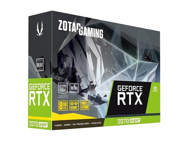 Zotac GAMING GeForce RTX 2070 SUPER MINI 8GB GDDR6 256-bit 14 Gbps Gaming Graphics Card, IceStorm 2.0, Super Compact, ZT-T20710E-10M
