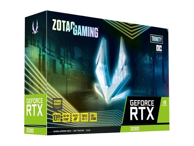 Zotac GAMING GeForce RTX 3080 Trinity OC 10GB GDDR6X 320-bit 19 Gbps PCIE 4.0 Gaming Graphics Card, IceStorm 2.0 Advanced Cooling, SPECTRA 2.0 RGB Lighting, ZT-A30800J-10P