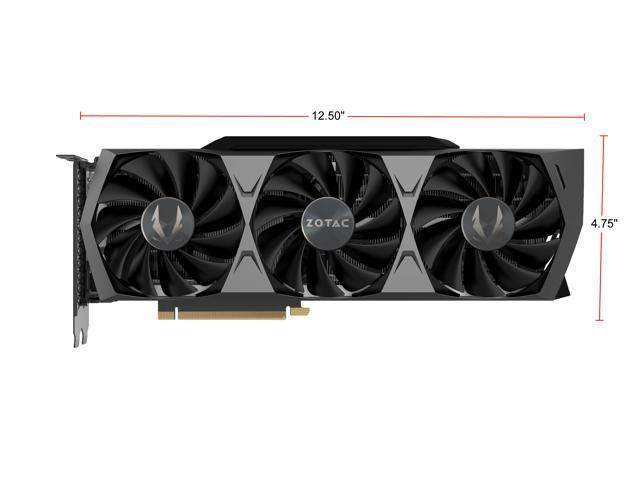 Zotac GAMING GeForce RTX 3090 Trinity 24GB GDDR6X 384-bit 19.5 Gbps PCIE 4.0 Gaming Graphics Card, IceStorm 2.0 Advanced Cooling, SPECTRA 2.0 RGB Lighting, ZT-A30900D-10P
