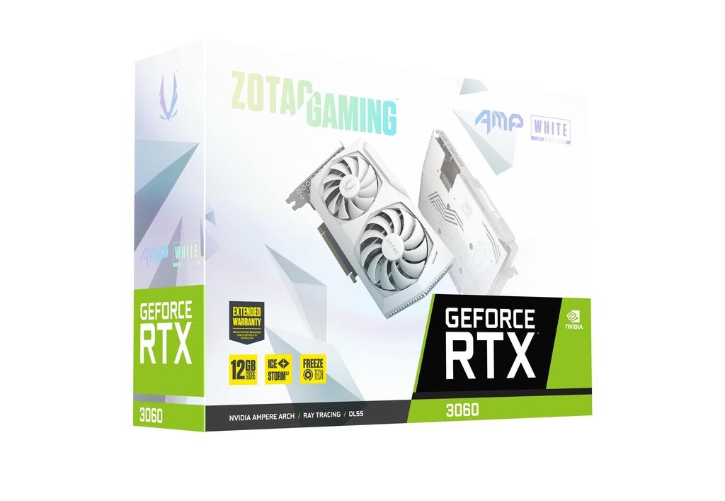 Zotac GAMING GeForce RTX 3060 AMP White Edition 12GB GDDR6 PCI Express 4.0 Graphics Card 