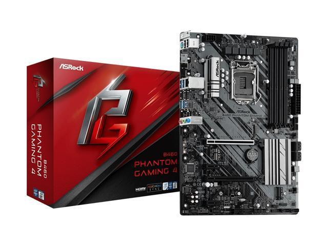 ASRock B460 Phantom Gaming 4 LGA 1200 Intel B460 SATA 6Gb/s ATX Intel Motherboard