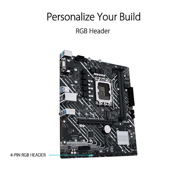 Asus Prime H610M-E D4 Motherboard Intel Socket 1700/12th Generation Core Series CPU/Max 64GB DDR4 3200MHz Memory