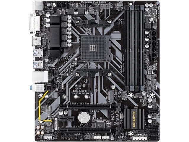 Gigabyte B450M DS3H AM4 AMD B450 SATA 6Gb/s Micro ATX AMD Motherboard