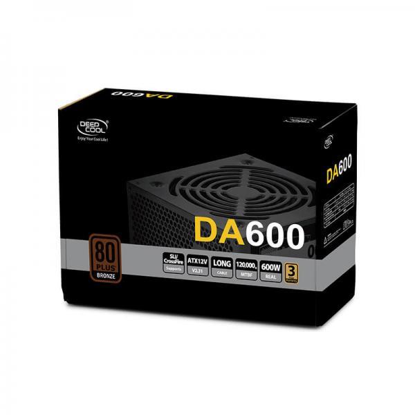 Deepcool DA600 SMPS 600 Watt 80 Plus Bronze Certification PSU With Active PFC