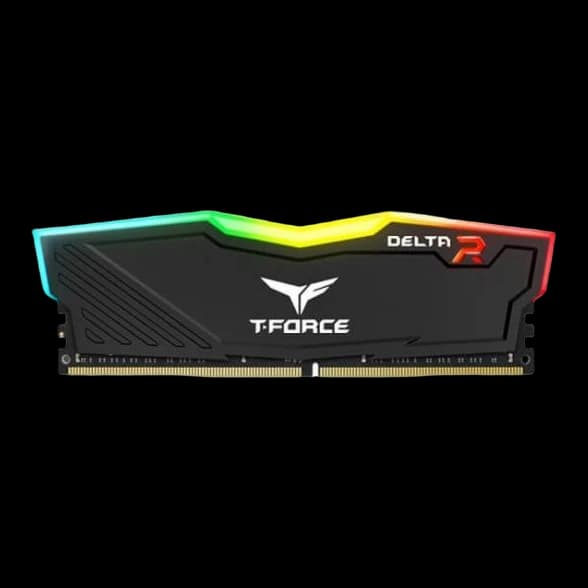 TeamGroup T-Force TF3D416G3200HC16C01 Desktop Ram Delta RGB Series 16GB (16GBx1) DDR4 3200MHz Black