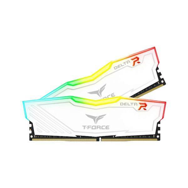 TeamGroup T-Force TF4D416G3000HC16CDC01 Desktop Ram Delta RGB Series 16GB (8GBx2) DDR4 3000MHz White