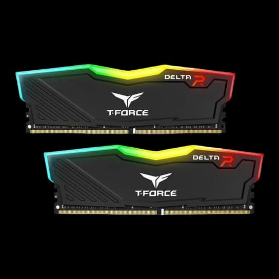 TeamGroup T-Force TF3D432G3000HC16CDC01 Desktop Ram Delta RGB Series 32GB (16GBx2) DDR4 3000MHz Black