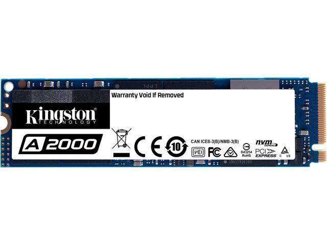 Kingston A2000 M.2 2280 500GB NVMe PCIe Gen 3.0 x4 3D NAND Internal Solid State Drive (SSD) SA2000M8/500G